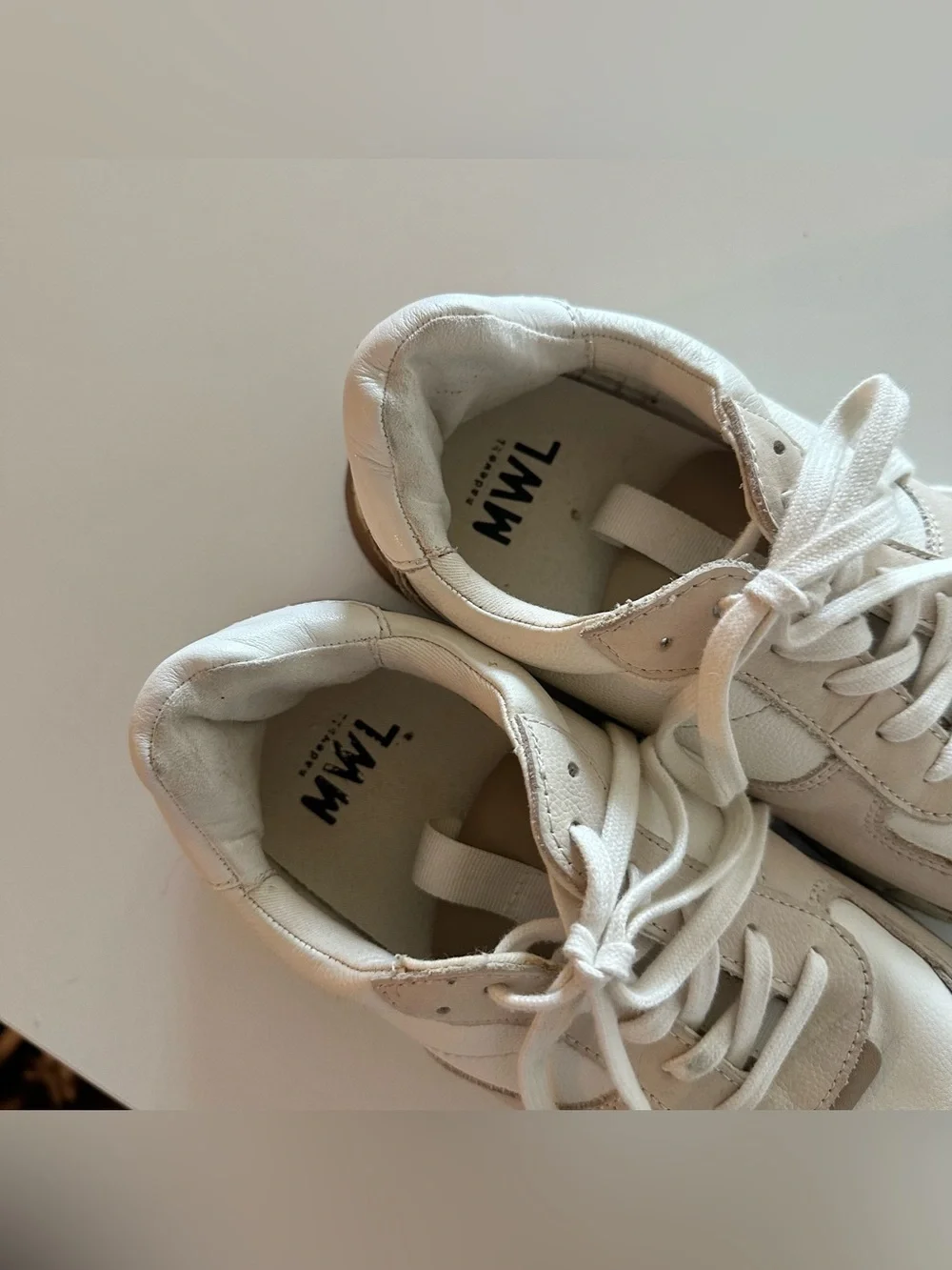 Madewell Kickoff Trainer Sneakers Antique Cream 9 Nubuck Leather Minimalist  Goo
